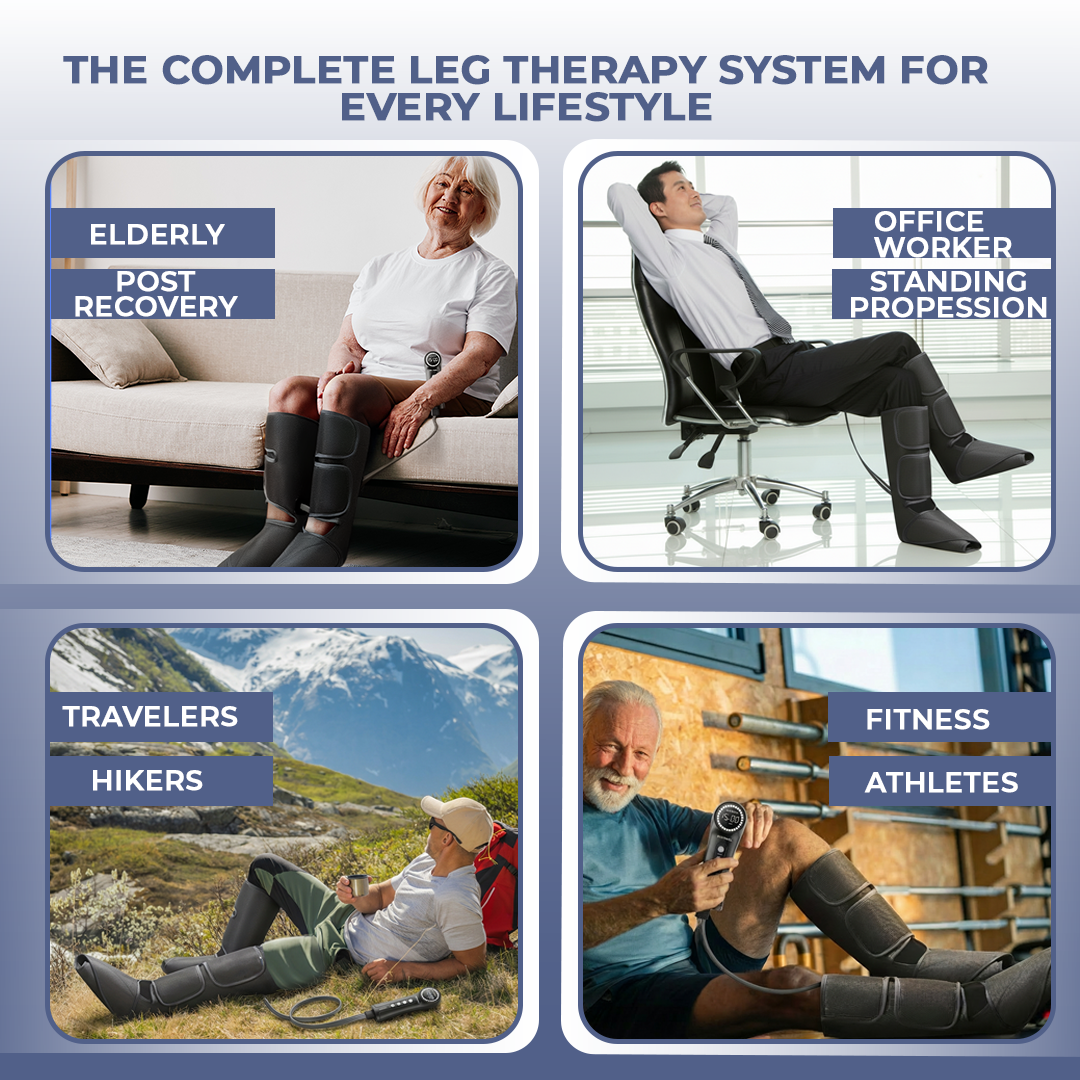 LymfoAir™ PRO - Leg & Foot Air Compression Massager With Heat