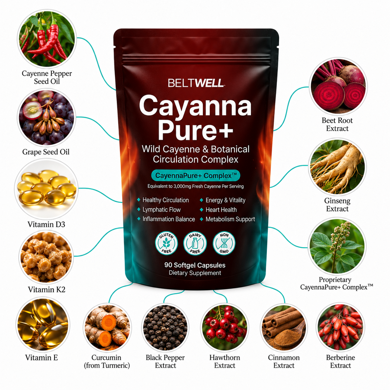 Beltwell® Wild Cayenne & Circulation Support Complex