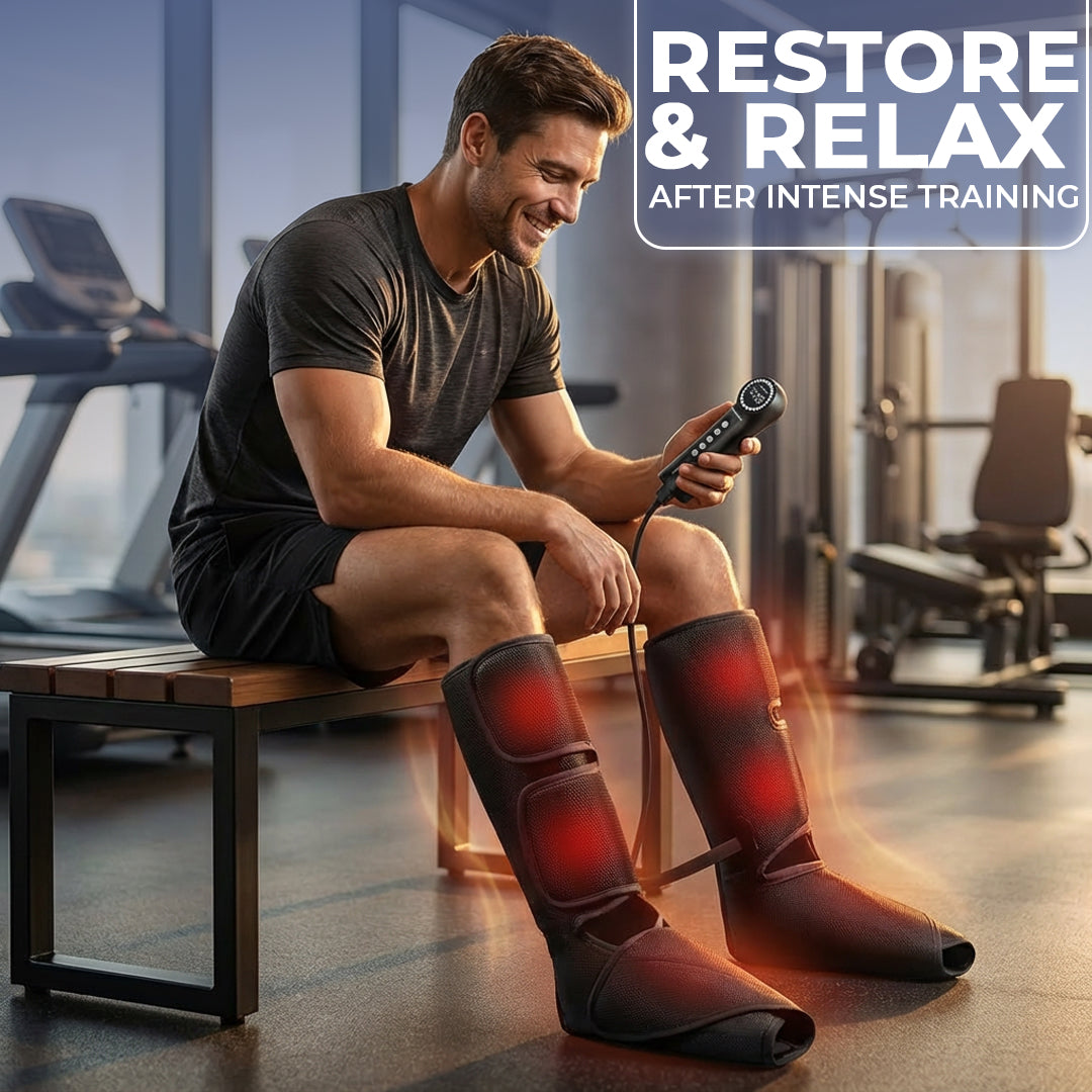 LymfoAir™ PRO - Leg & Foot Air Compression Massager With Heat
