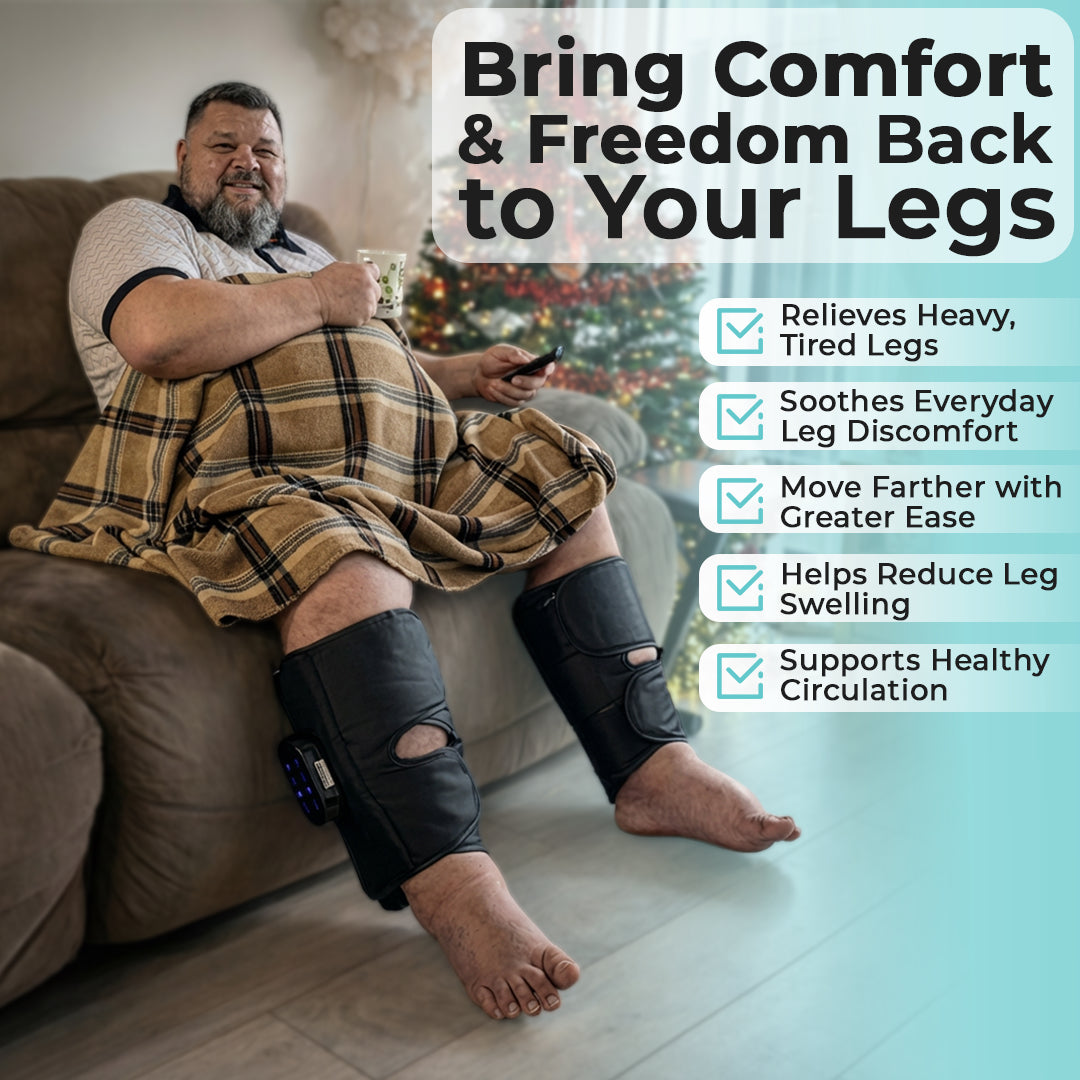 LymfoAir™ Triple-Circulation Therapy Compression Massager | Wireless | Heat | EMS