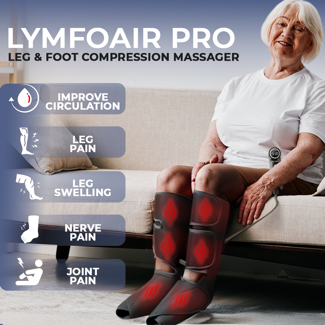 LymfoAir™ PRO - Leg & Foot Air Compression Massager With Heat